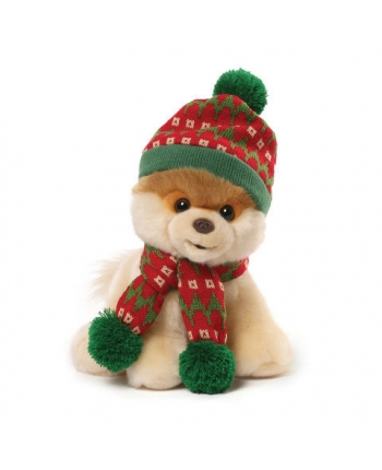 Plyšový psík Boo v zimnom oblečení (24 cm)