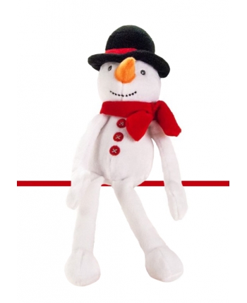 Plyšový snehuliačik v klobúku (24 cm)
