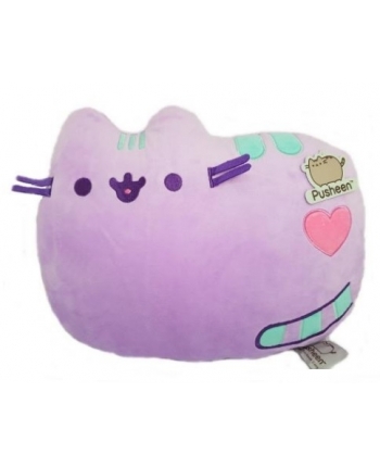 Plyšový vankúš mačička Pusheen - fialová 35 x 28 cm