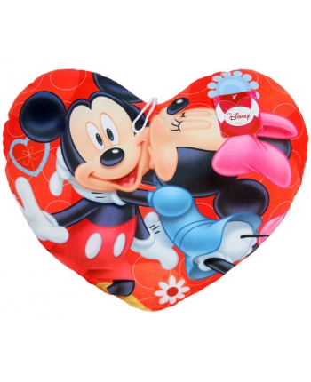 Plyšový vankúš v tvare srdca - Mickey & Minnie č.1 (46 cm)