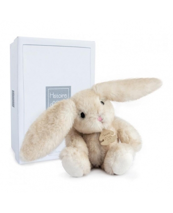 Plyšový zajačik Fluffy hnedý v škatuľke - Histoire D´Ours (27 cm)