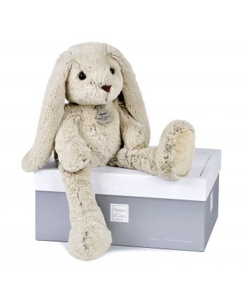 Plyšový zajačik sivohnedý v škatuľke - Histoire D´Ours (50 cm)