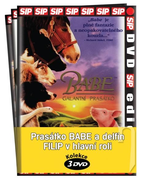 DVD Film - Prasátko Babe a delfín Filip v hlavní roli (3 DVD)