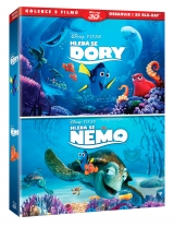 BLU-RAY Film - Hľadá sa Nemo + Hľadá sa Dory 3D + 2D (4 Bluray)