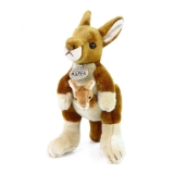 Hračka - Plyšová kengura s mláďatkom - Eco Friendly Edition - 27 cm