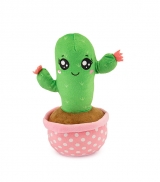 Hračka - Plyšový kaktus v ružovom kvetináči - 28 cm