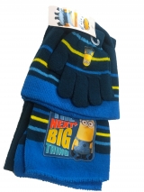 Hračka - Set zimného oblečenia - Mímoň - tmavo modrá - čiapka + šál + rukavice