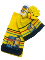 Hračka - Set zimného oblečenia - Mímoň - žltá - čiapka + šál + rukavice