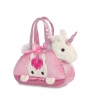 Plyšová kabelka ružová s jednorožcom - Fancy Pals (20,5 cm)