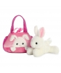 Plyšová kabelka ružová so zajačikom - Fancy Pals (20,5 cm)