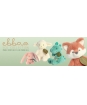Plyšová líštička Francis s dečkou - Ebba Eco Collection - 30 cm