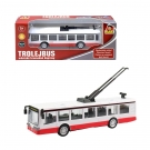 Hračka - Trolejbus kovový na spätný chod 16cm