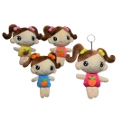 Hračka - Prívesok - dievčatko vrkoče 14cm