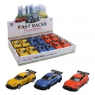 Hračka - Auto závodné kov. na spätný chod 11cm