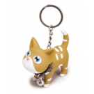 Hračka - 3D kľúčenka mačička s rolničkou - 7 cm