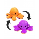 Hračka - Plyšová Chobotnica obojstranná - fialovo-oranžová - 80 cm