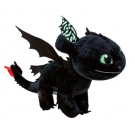Hračka - Plyšový drak Toothless so zelenými krídlami - Ako si vycvičiť draka 3 (40 cm)
